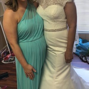 David’s bridal spa blue size 14